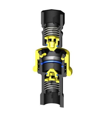 Male fast coupler DRY SHUT with female thread 1 '' BSP