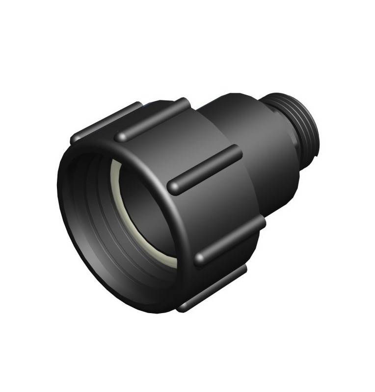 2 "S60x6 female fitting with rotating nut - 1" male, not gas