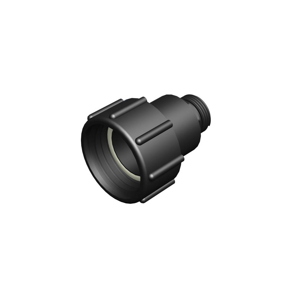 Conector hembra 2 "S60x6 con tuerca giratoria - macho 1" sin gas