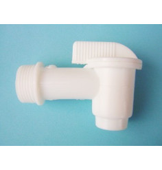 White 3/4 inch faucet for cans