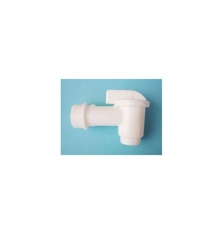 White 3/4 inch faucet for cans