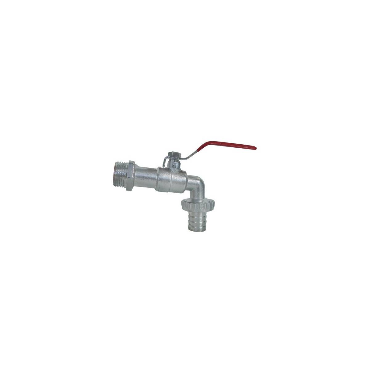 Ball Valve Thread 1 Inch, Outlet 1''1 / 4, Fluted Tip Male 25mm