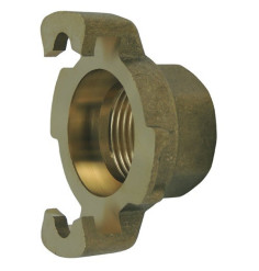 Express fitting with threaded end, without brass seal