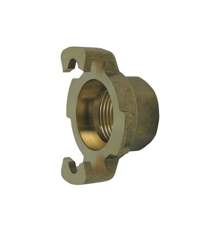 Express fitting with threaded end, without brass seal