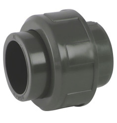 Union 3 pieces Female / female in PVC with O-ring in EPDM