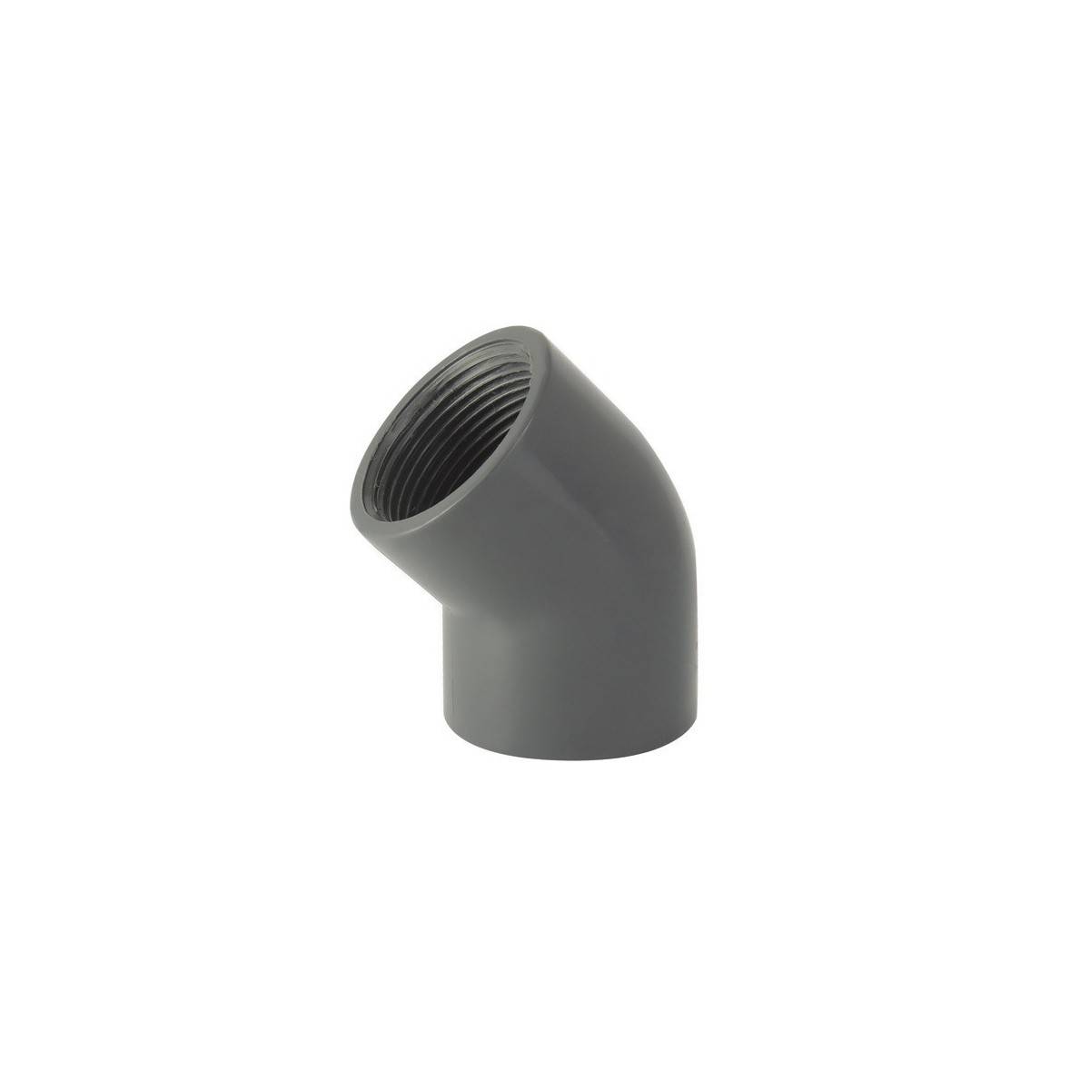 45 ° elbow female / female to screw in PVC