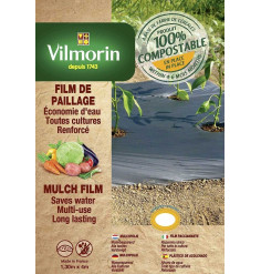 Reinforced mulch film - cereal flour - 1,30m x 4m - 35μm