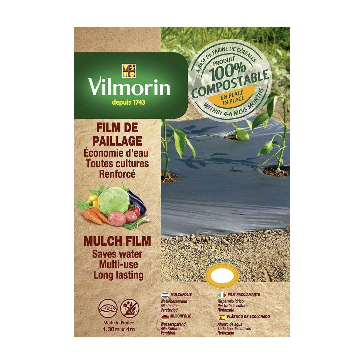 Mulching film all crops low thickness - cereal flour - 1.30m x 8m 18μm