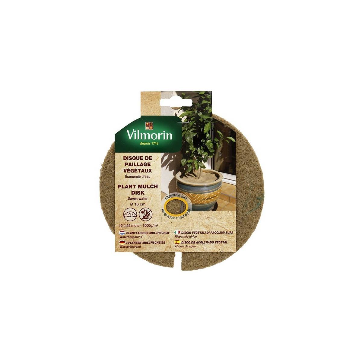 Disque de paillage végétaux 1000g/m²