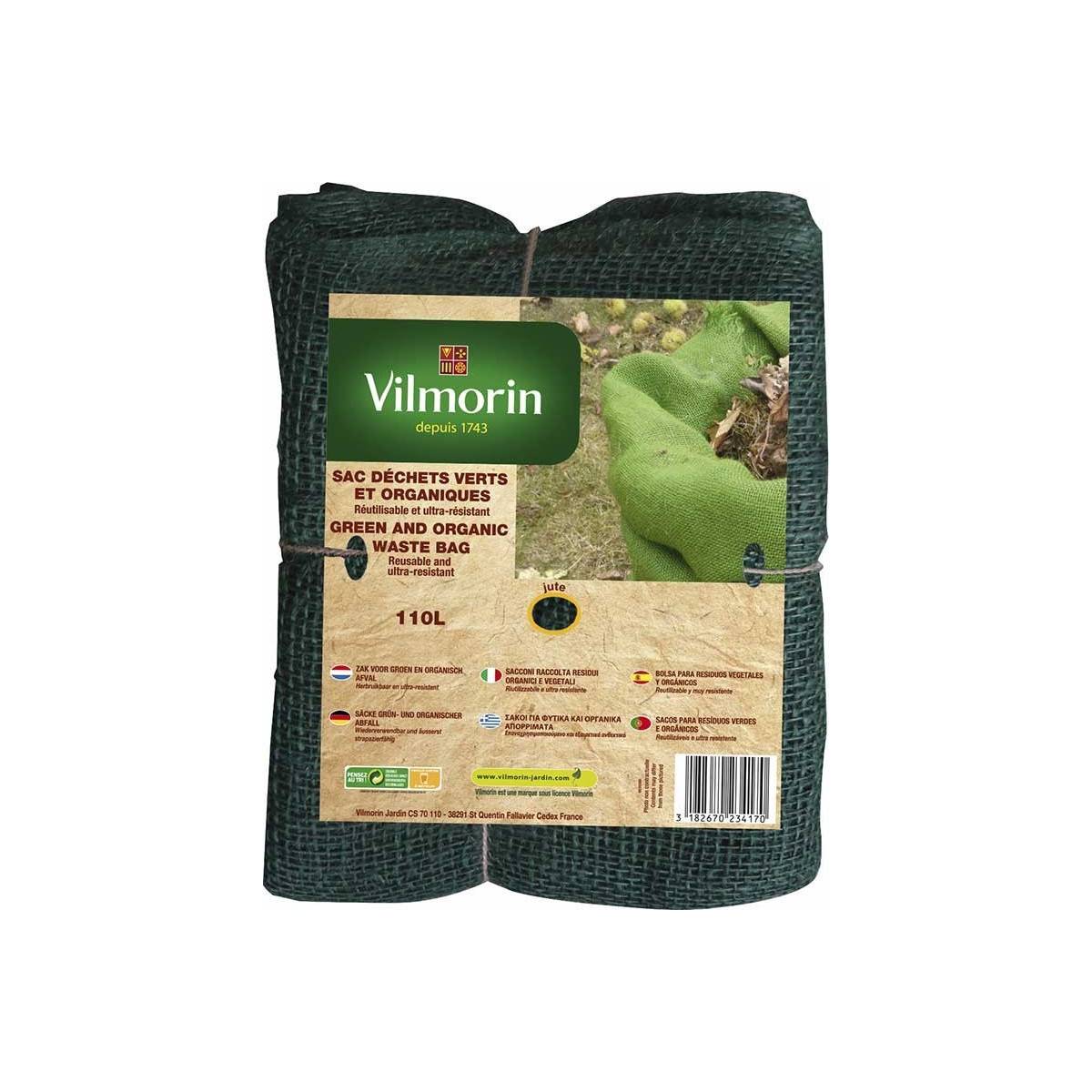 110L Green and Organic Waste Bags in Jute