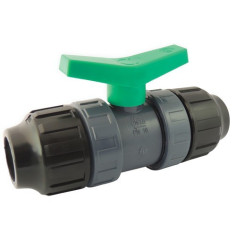 PE PN10 tube ball valve with compression connections