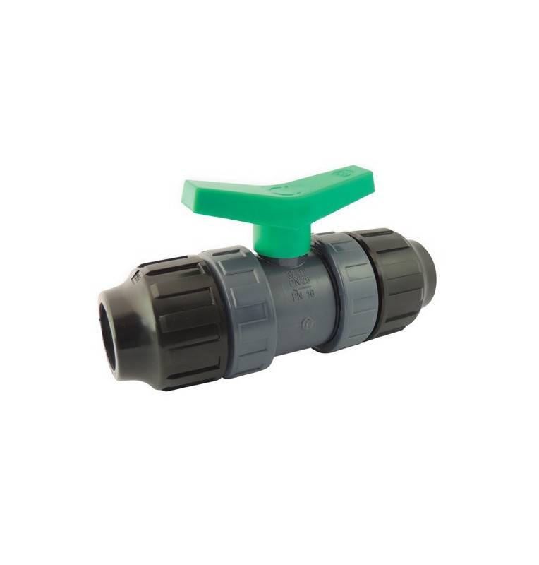 PE PN10 tube ball valve with compression connections