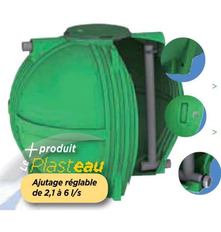 Ecoregul rainwater regulating tank low output with adjustable nozzle