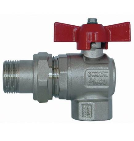 Chrome-plated brass ball valve male / female 3/4 ''