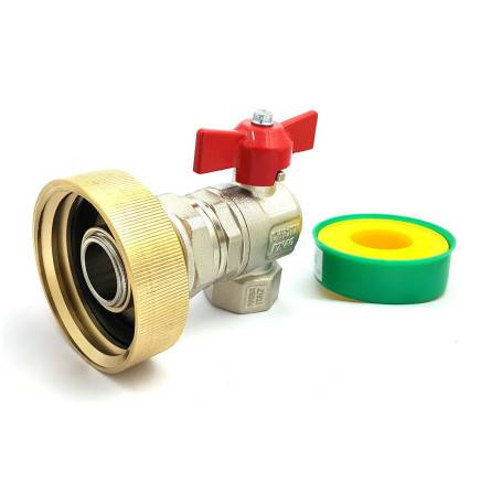 S60x6 brass fitting with 3/4 "female brass tap