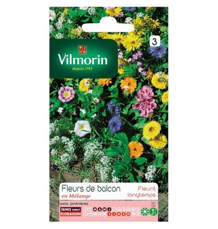 Sachet graines Fleurs de balcon annuelle en mélange