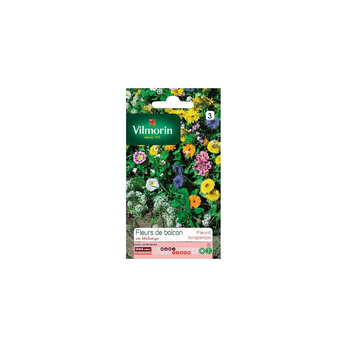 Sachet seeds Mixed annual balcony flowers