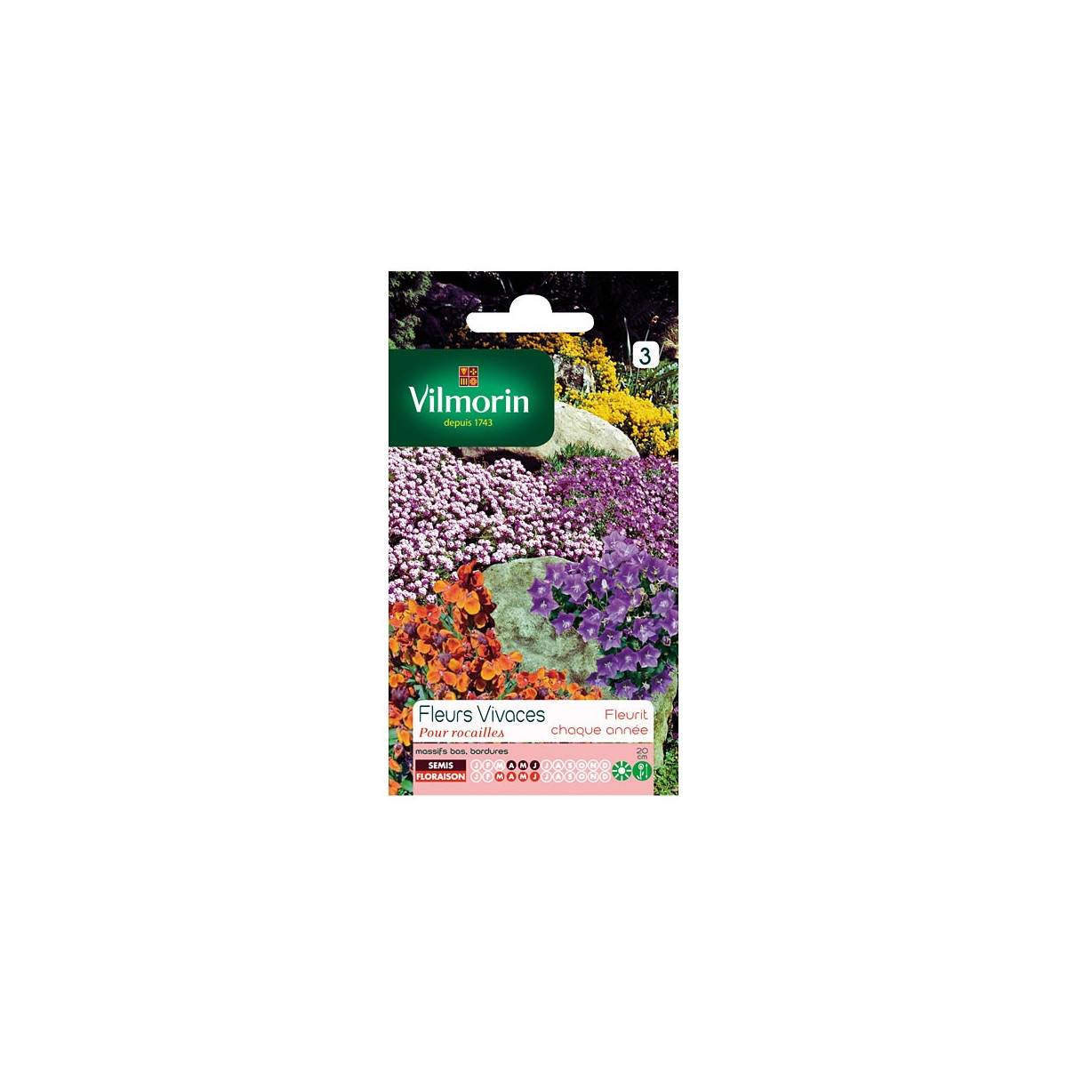 Sachet graines Fleurs vivaces pour rocailles