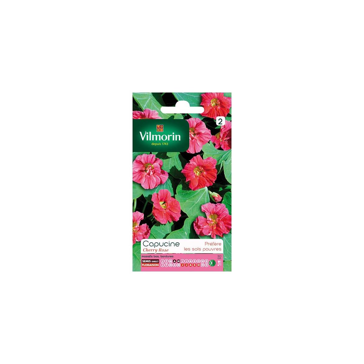 Sachet graines Capucine cherry rose