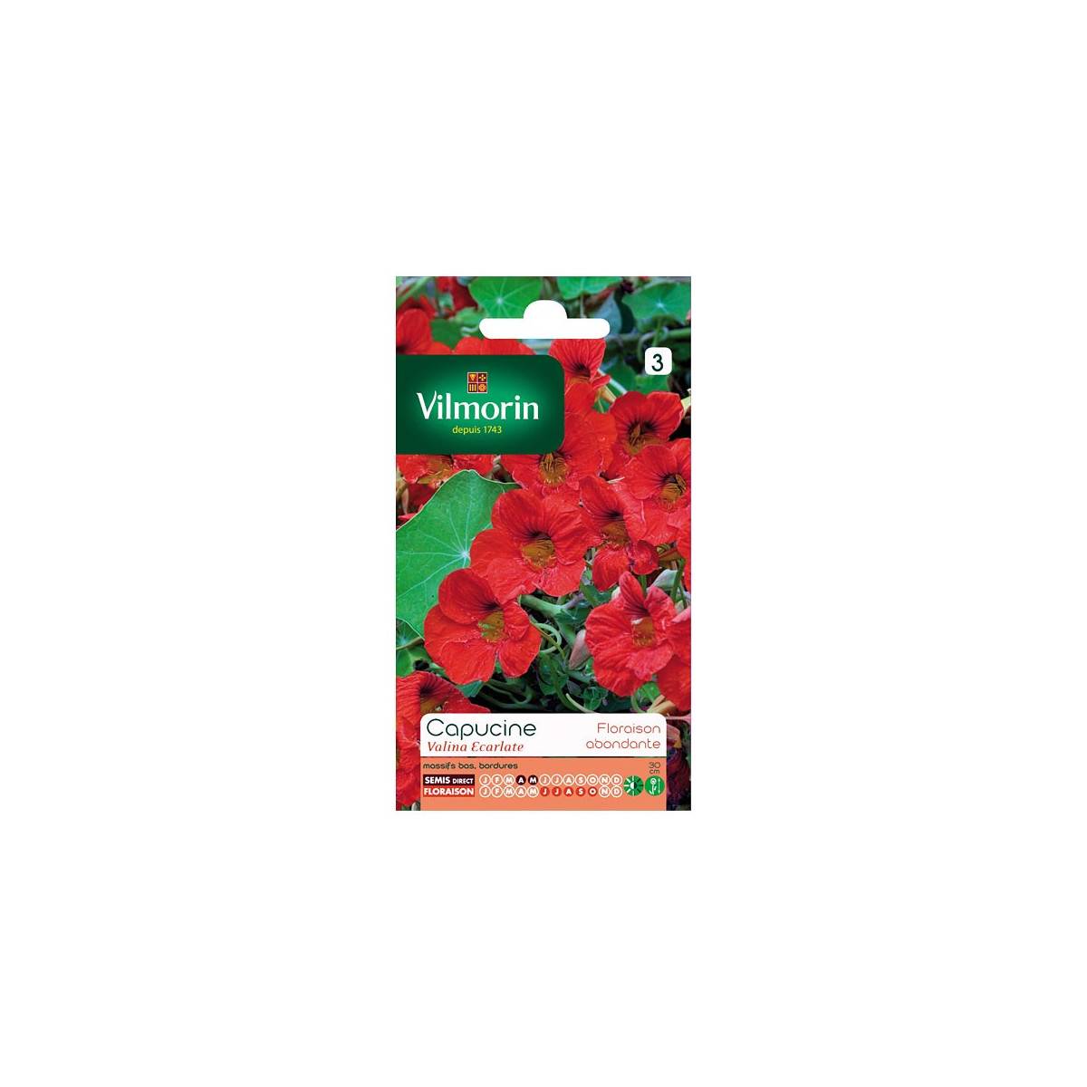 Bag seeds Capucine Valina scarlet