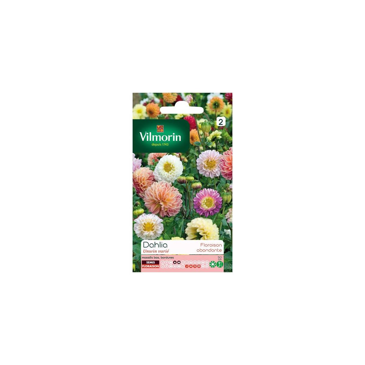 Sachet graines Dahlia Unwin varié