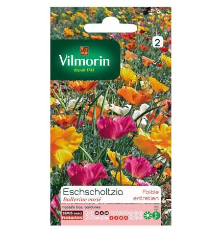 Sachet seeds Eschscholtzia Ballerina varied