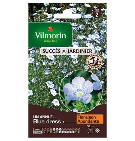 Bag of seeds Linen annual Blue dress