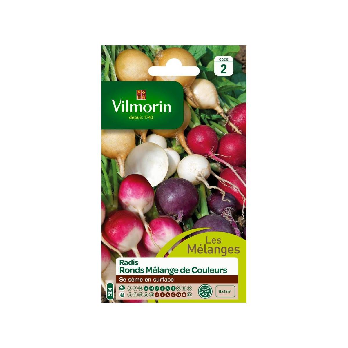 Sachet seeds Round radishes mixed colors