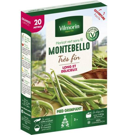 Haricot vert sans fil Montebello très fin - 20 mètres - Vilmorin