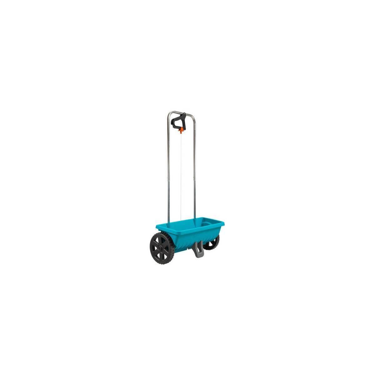 Fertilizer spreader or lawn L on wheels Gardena