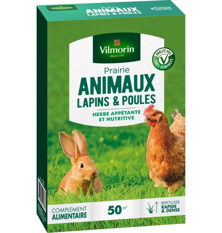 Gazon Prairie lapins et poules 500gr vilmorin