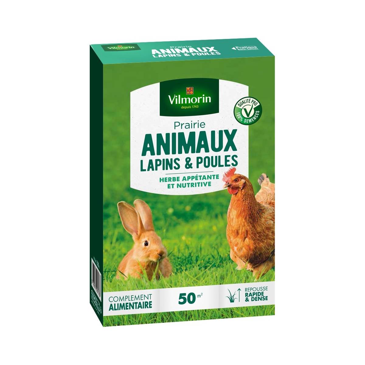 Gazon Prairie lapins et poules 500gr vilmorin