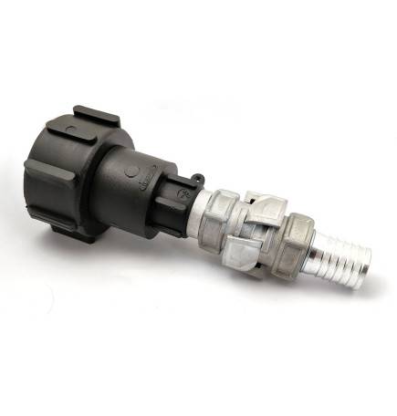 Raccord S60x6 - symétrique Guillemin à verrou DN20 et demi raccord avec douille annelée 25mm