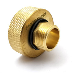 Connector S60x6 - 1 inch threaded male end all brass