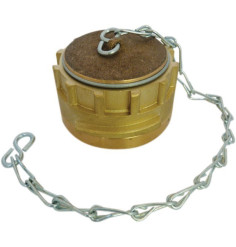 Symmetrical Guillemin stopper with lock and chain in copper alloys