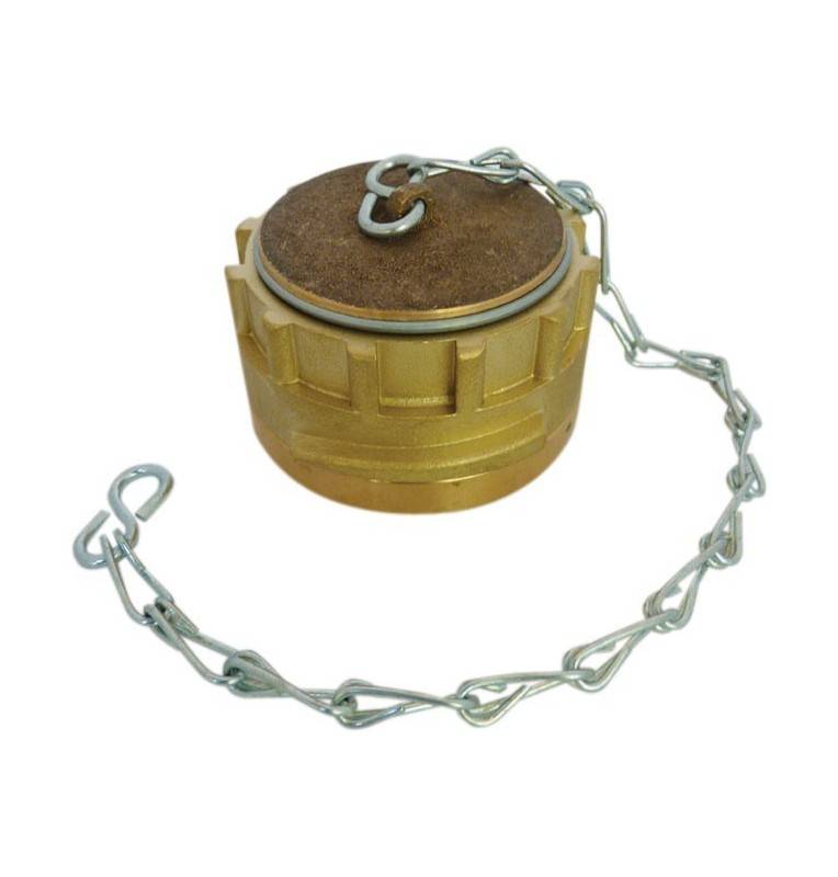 Symmetrical Guillemin stopper with lock and chain in copper alloys