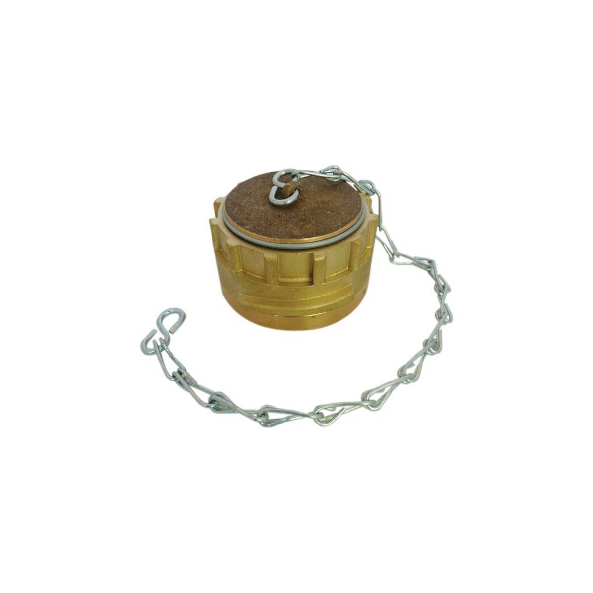 Symmetrical Guillemin stopper with lock and chain in copper alloys