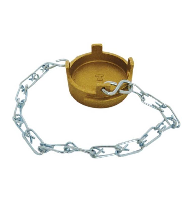 Symmetrical cap Guillemin dish type padlockable irrigation with chain in copper alloys