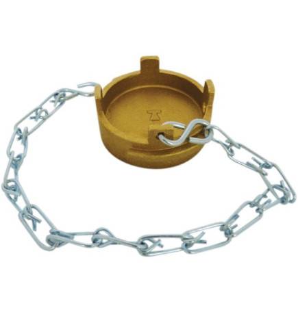 Symmetrical cap Guillemin dish type padlockable irrigation with chain in copper alloys