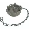 Guillemin symmetrical flat cap, padlockable irrigation type, with chain, in stainless steel