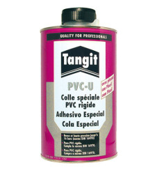 Colle en gel spéciale PVC rigide TANGIT , boite de 1 litre avec pinceau