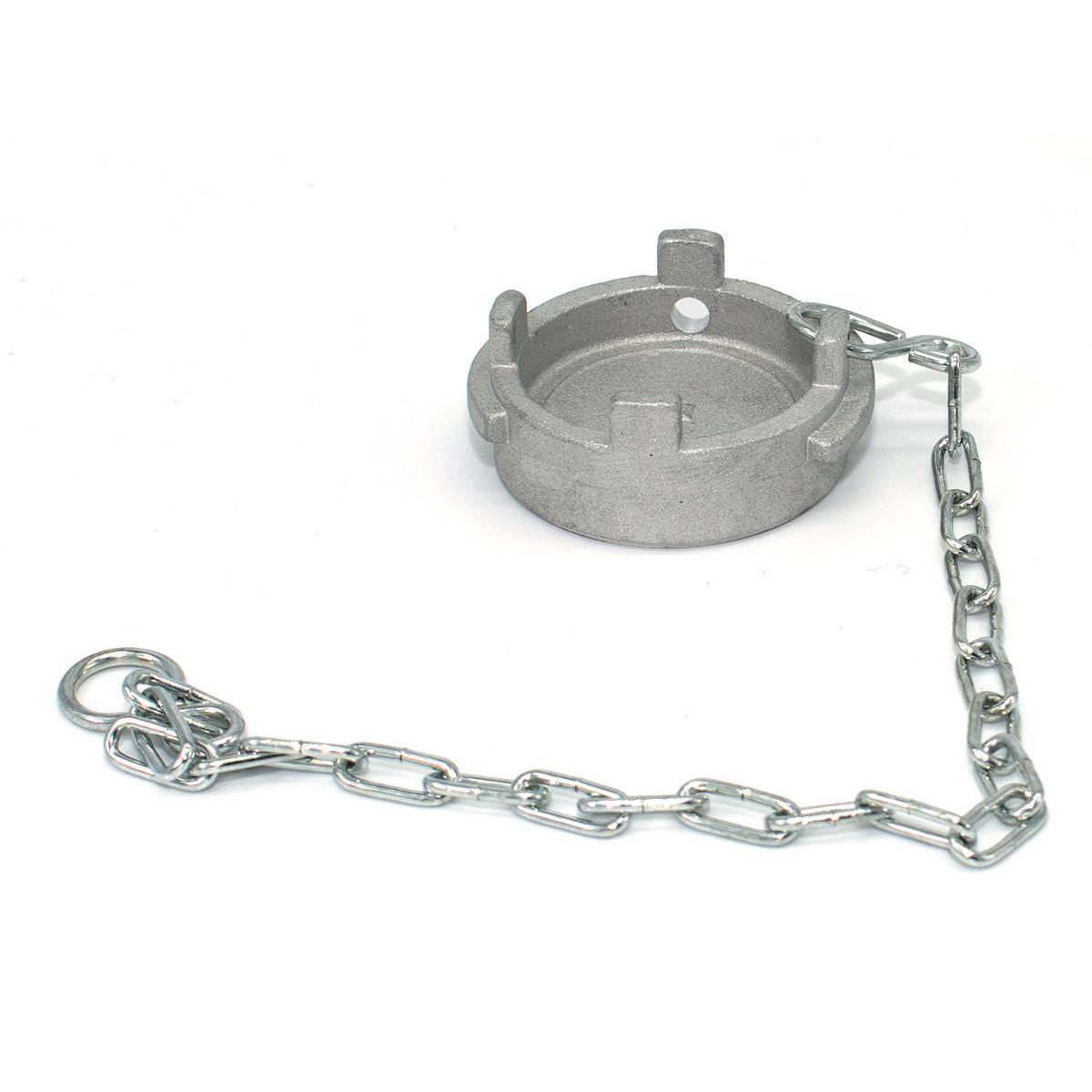 Symmetrical cap Guillemin dish type irrigation padlockable with chain