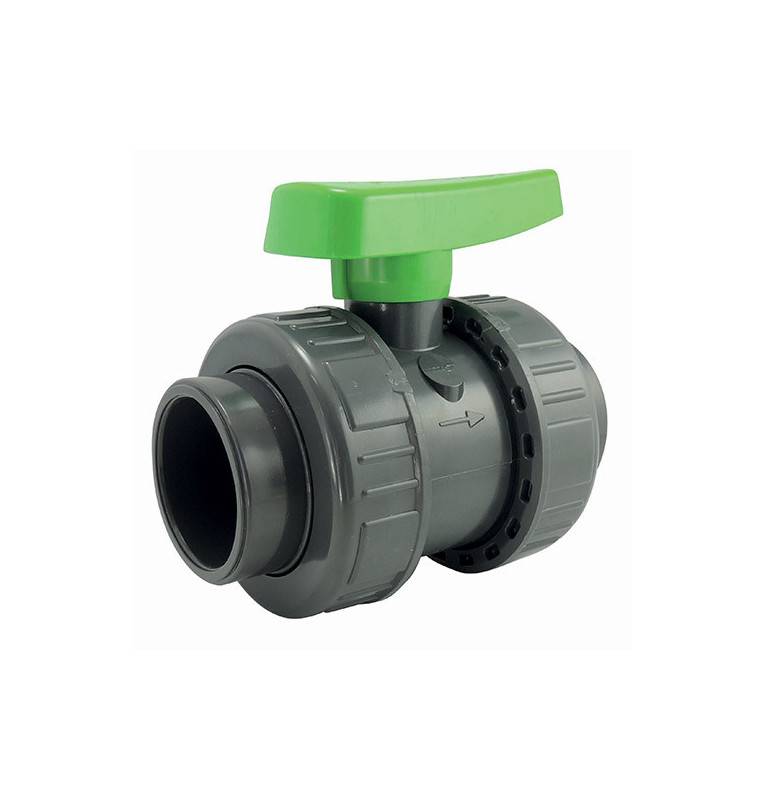 Double Union ball valve - irrigation series - female connection to stick