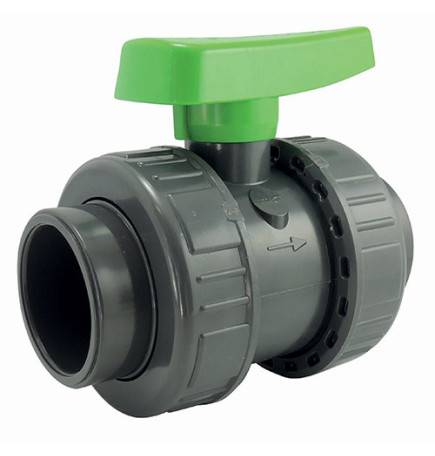 Double Union ball valve - irrigation series - female connection to stick