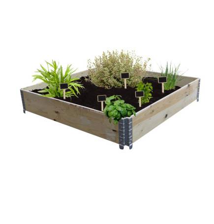 Square vegetable garden in natural wood 800x600mm