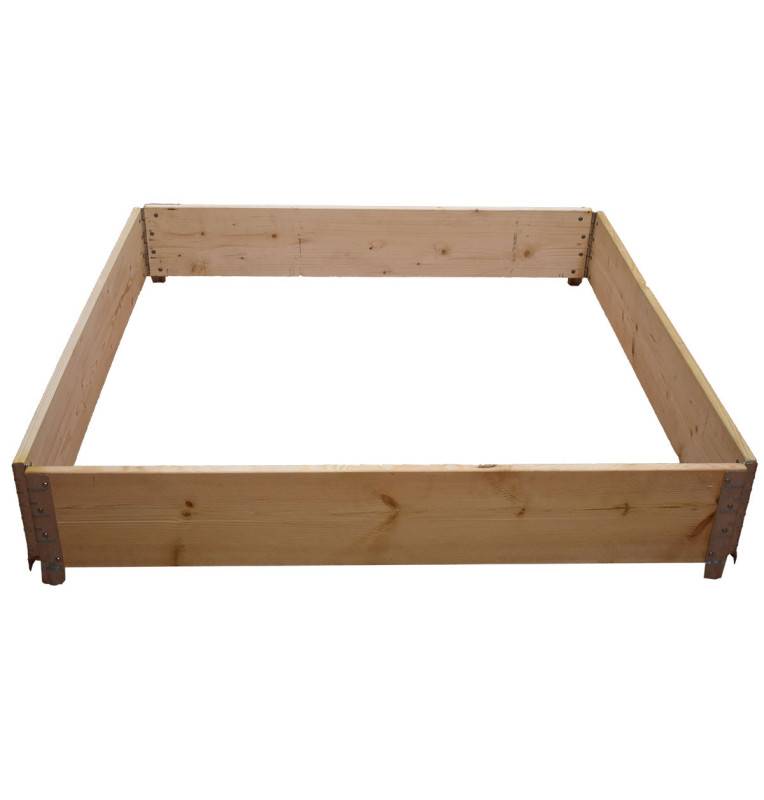 Square vegetable garden in natural wood 800x800mm