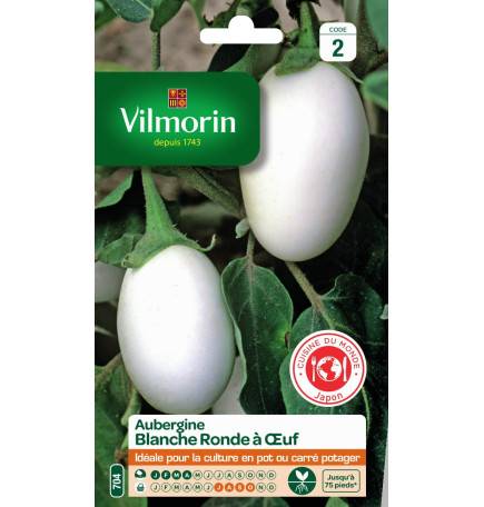 Bag seeds Eggplant egg white round