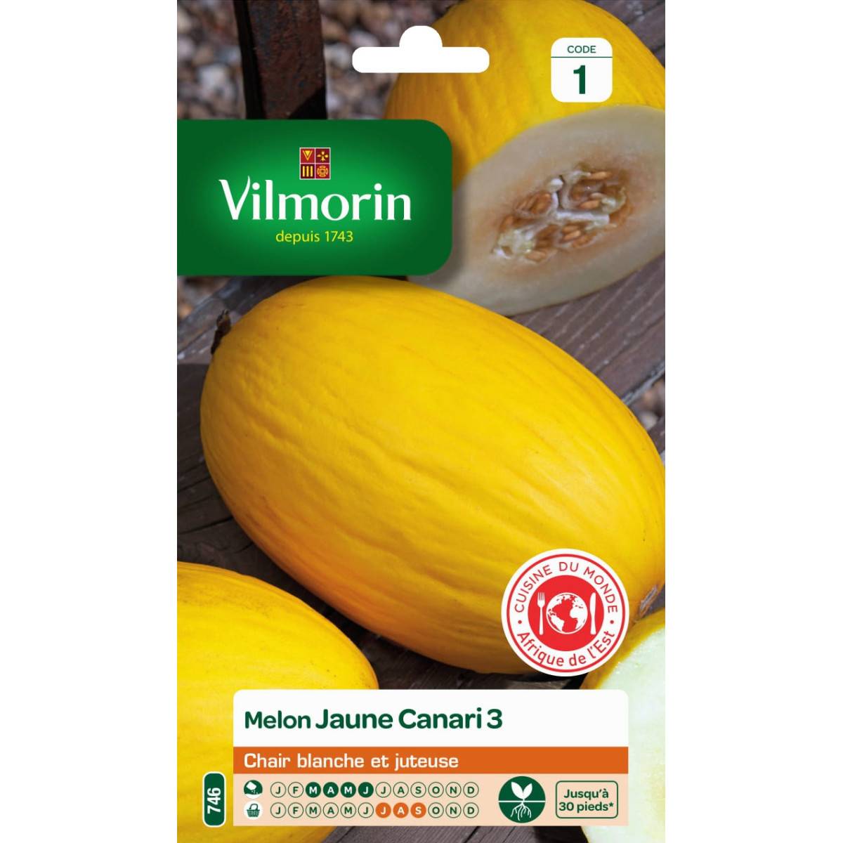 Canary yellow melon seeds sachet