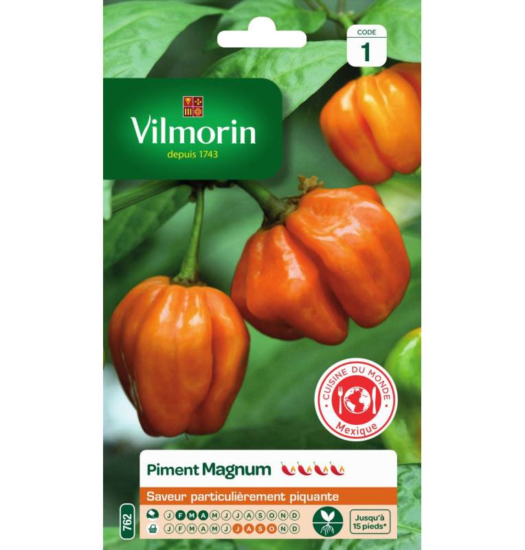 Sachet graines Piment Magnum orange