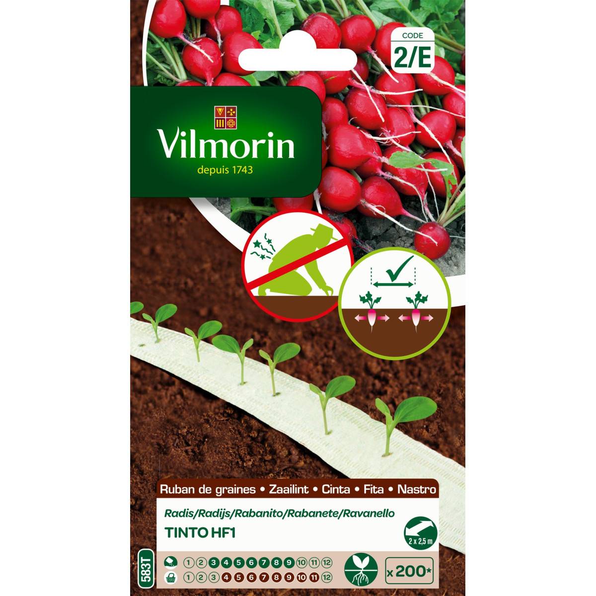 Radish seed ribbon Tinto HF1 5m